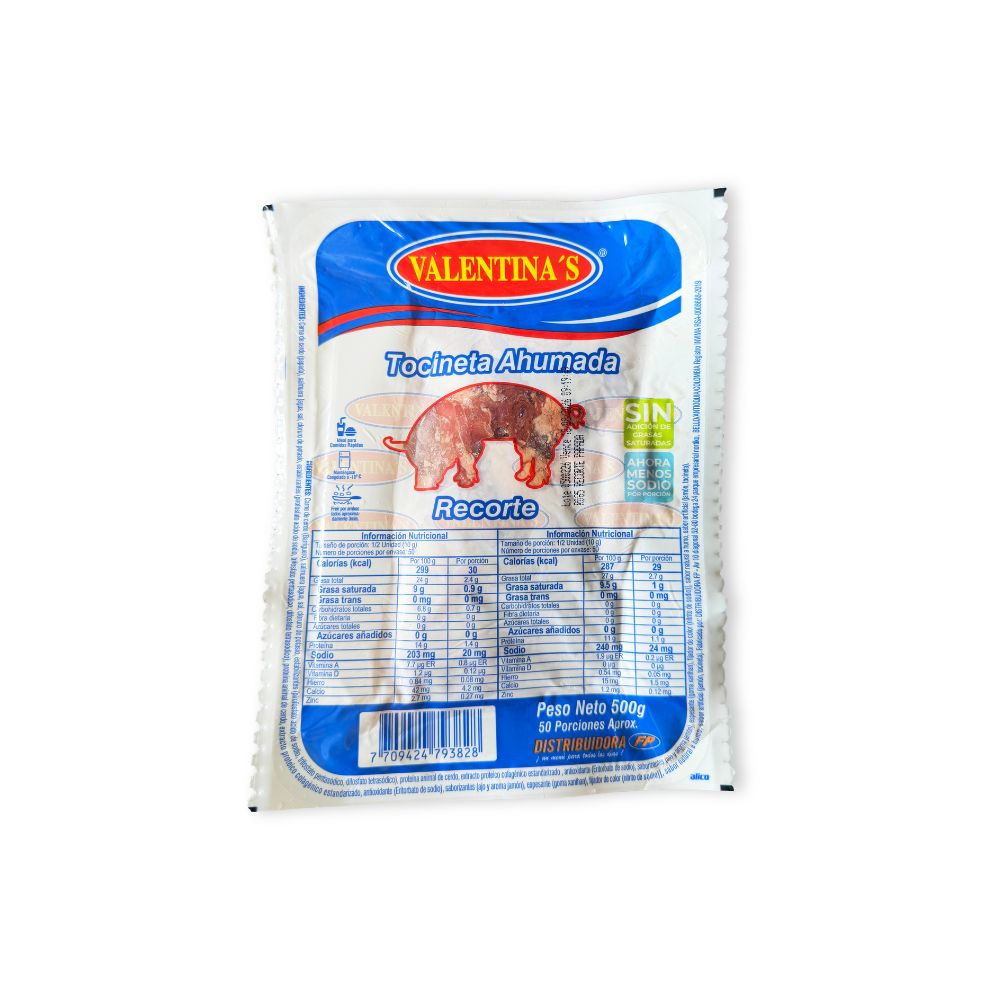 Tocineta Recorte Valentinas X 500 G