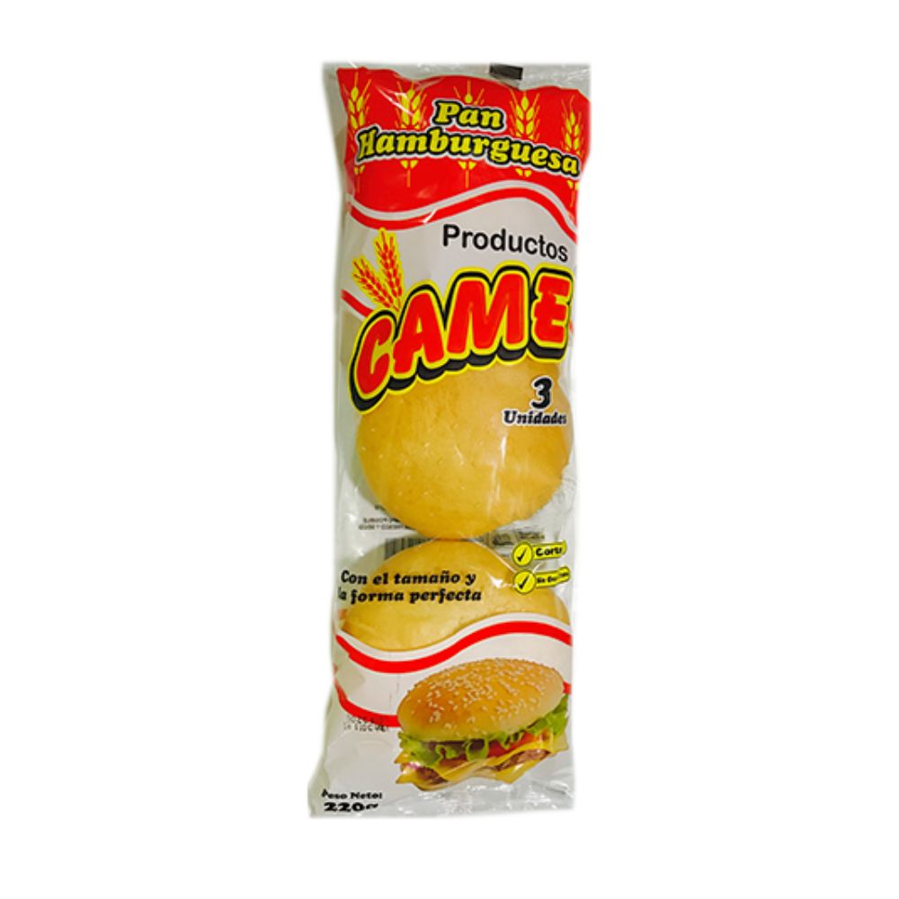 Pan Hamburg Especial Came X 200G X 3 Und