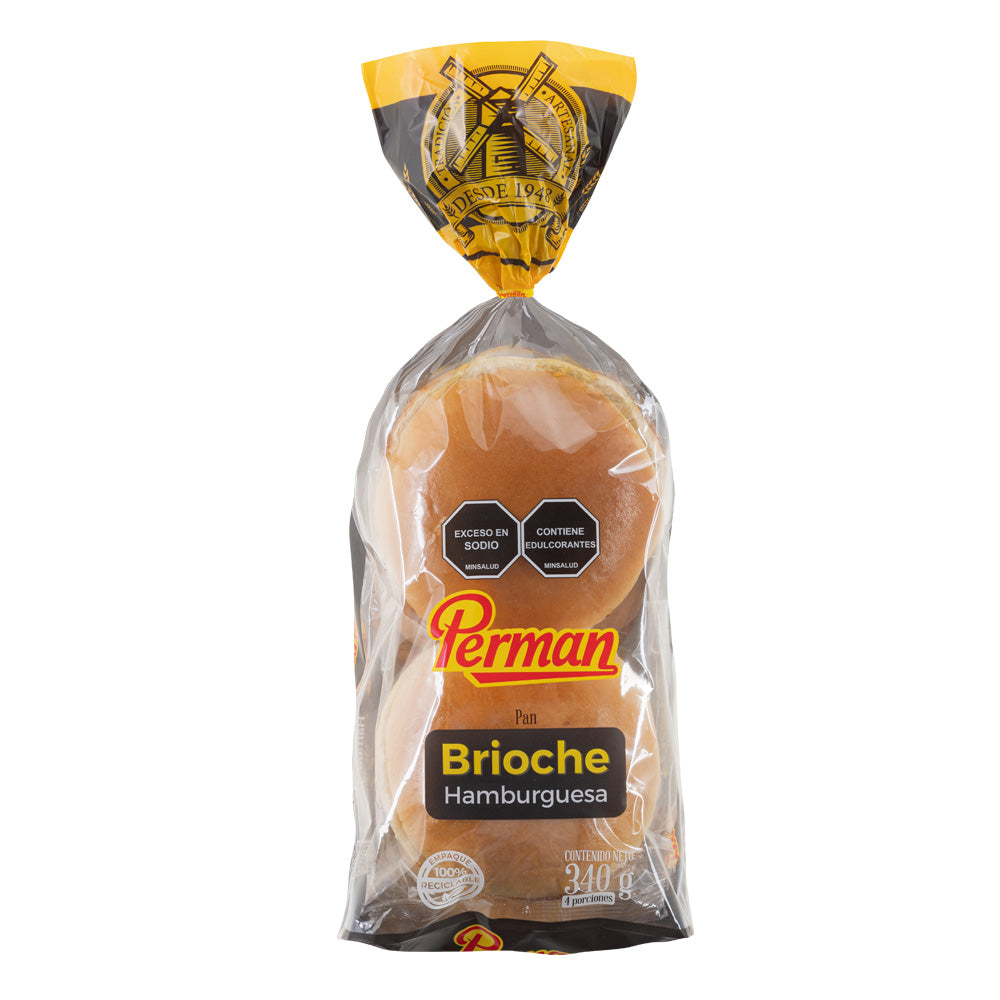 PAN BRIOCHE HAMBU PERMAN X340g X 4und