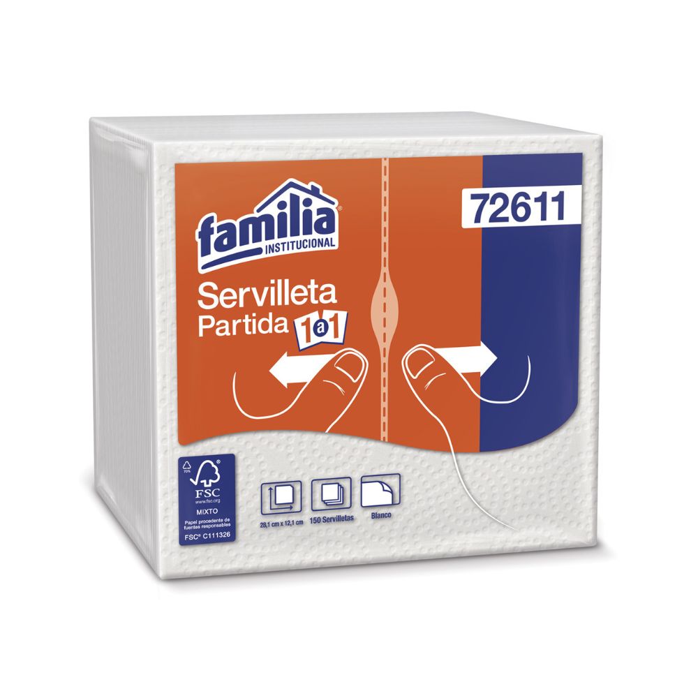 Servilleta Partida 1A1 Familia X 150 Und