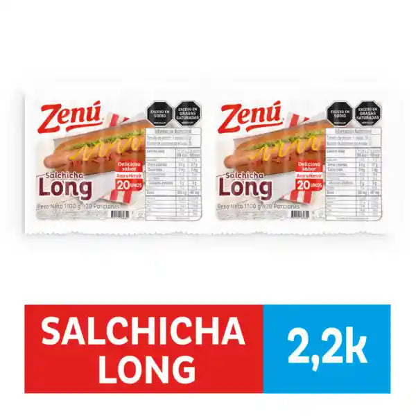 SALCHICHA LONG ZENU X 2.2 Kg X 40 und