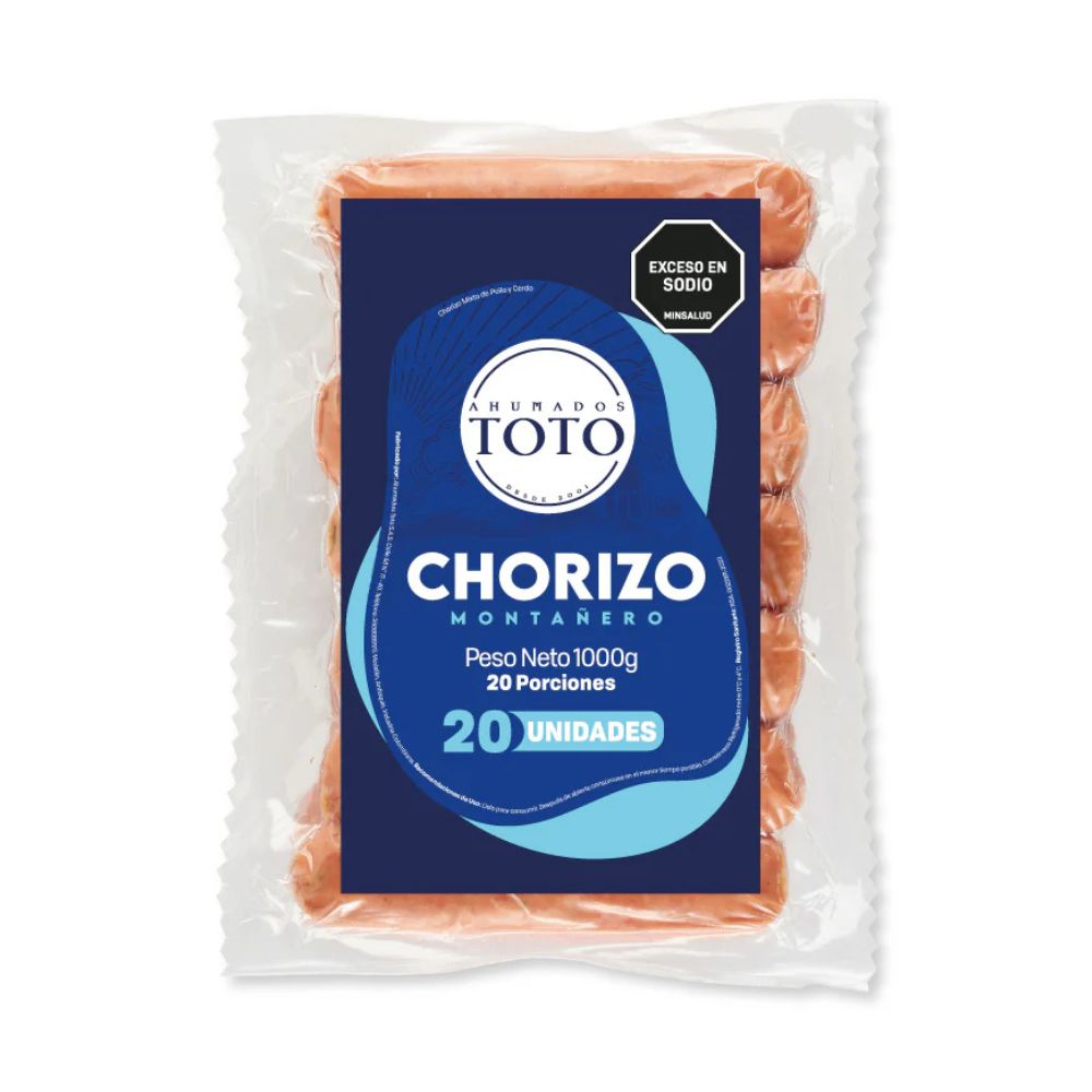 Chorizo Montañero Toto X 1000 G X 20 Und