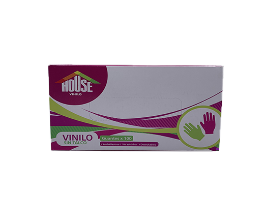 GUANTES PLASTICO HOUSE X 100 und