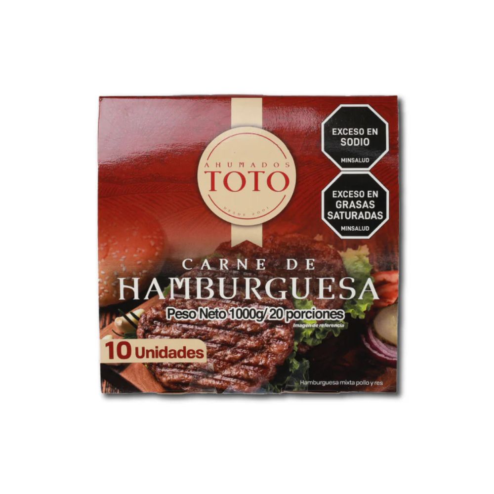 Hamburguesa Toto X 1000 G X 10 Und