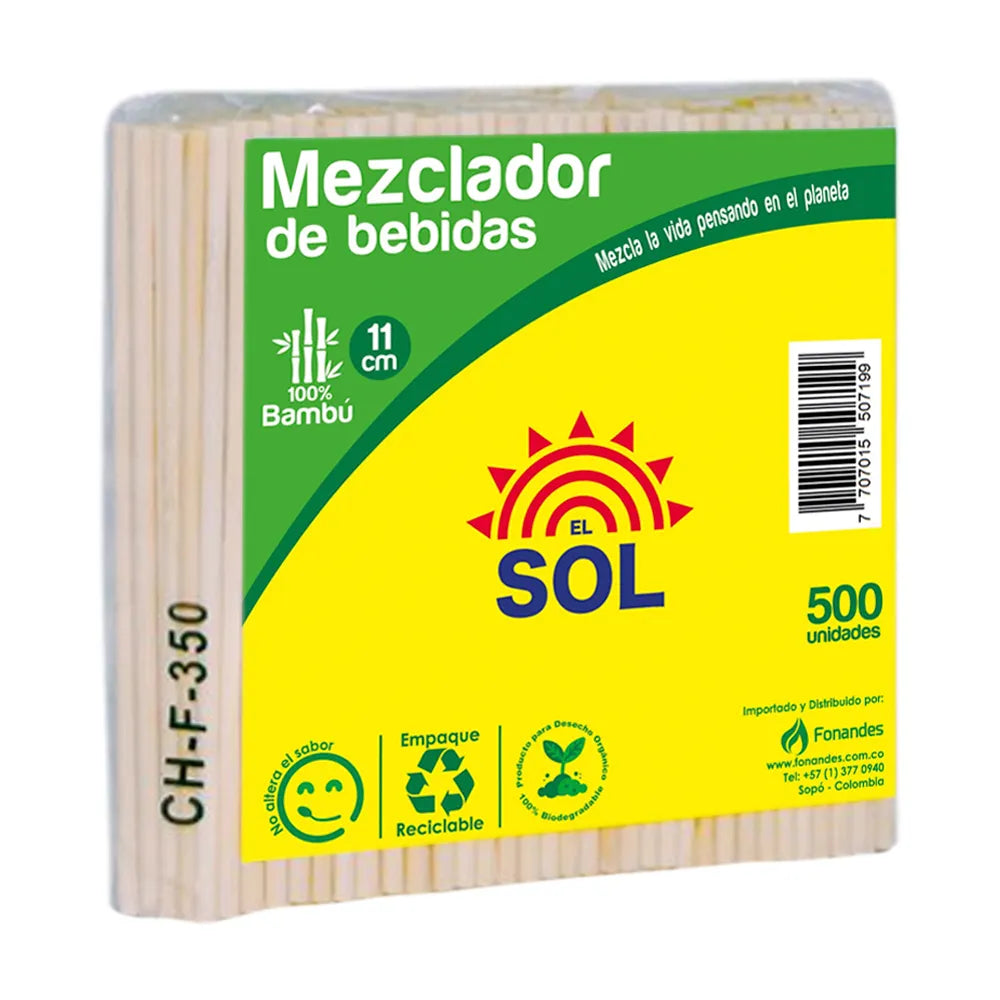 MEZCLADOR BAMBU EL SOL 11CM x500und
