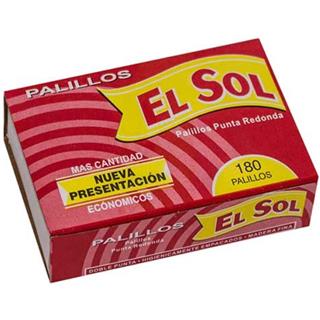 PALILLOS PUNTA REDONDA EL SOL X 180 und
