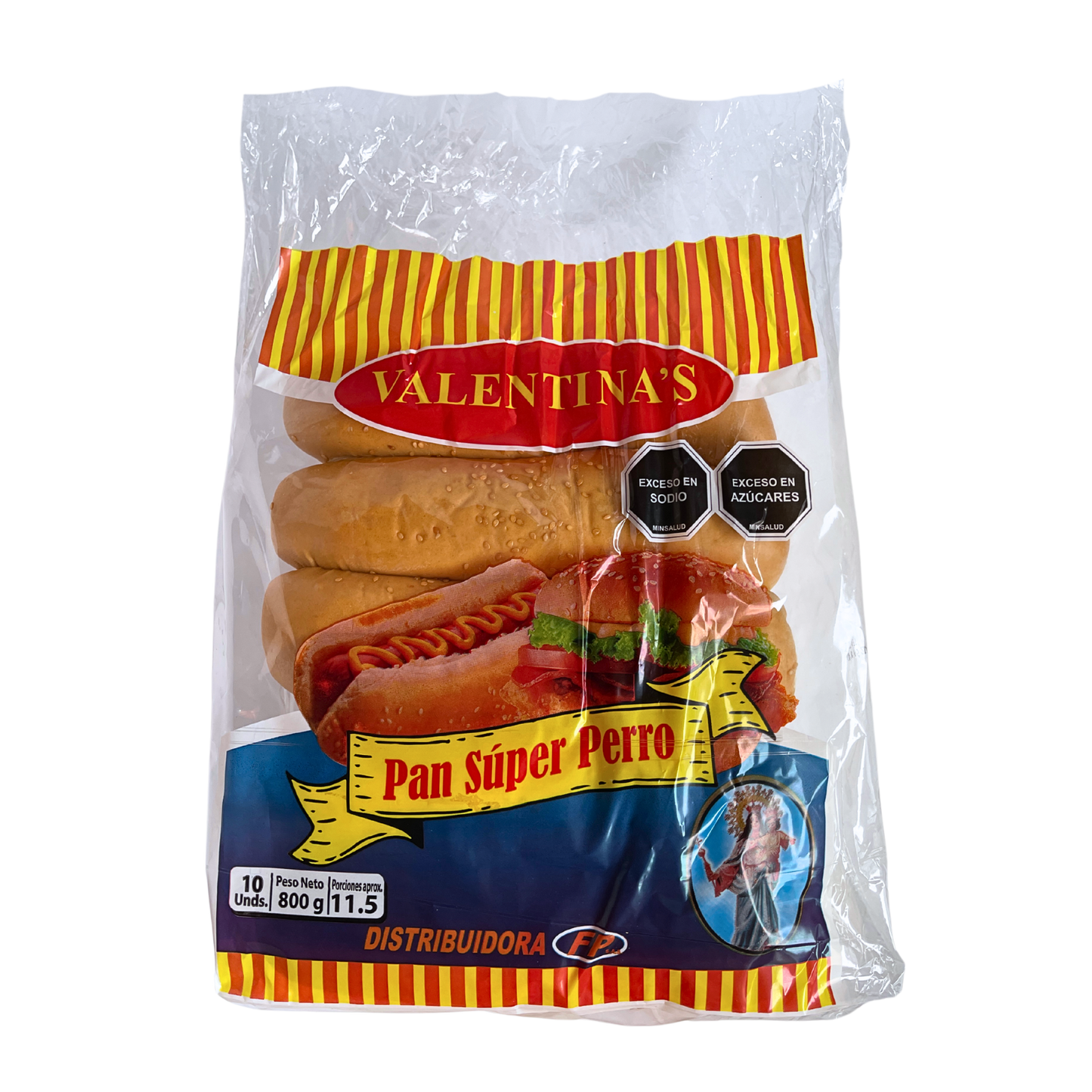 PAN SUPER PERRO VALENTINA'S X800g X10und