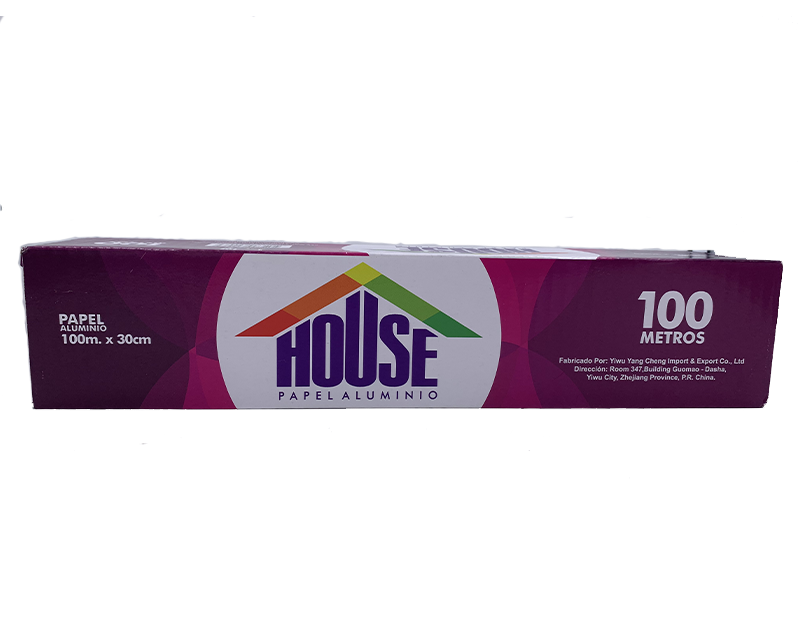 PAPEL ALUMINIO HOUSE X 100 mts