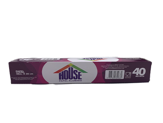 PAPEL ALUMINIO HOUSE X 40 mts