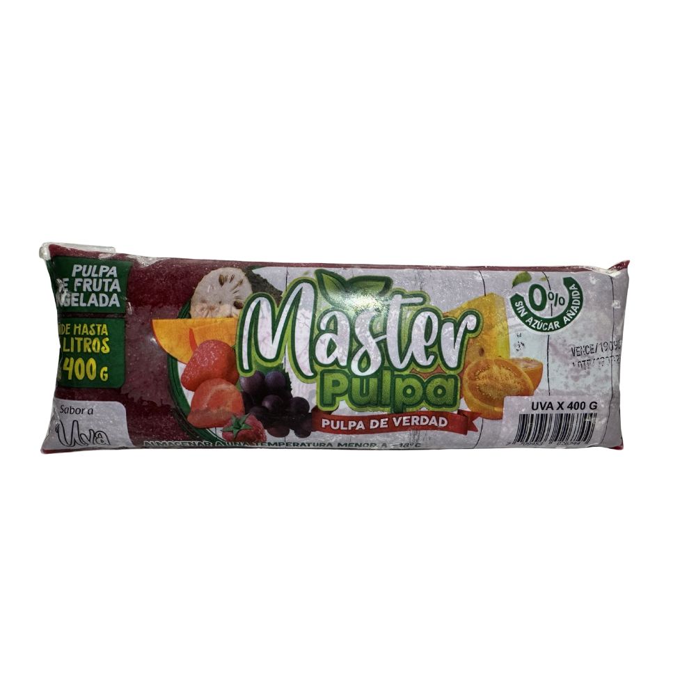 Pulpa Fruta Master De Uva X 400 G