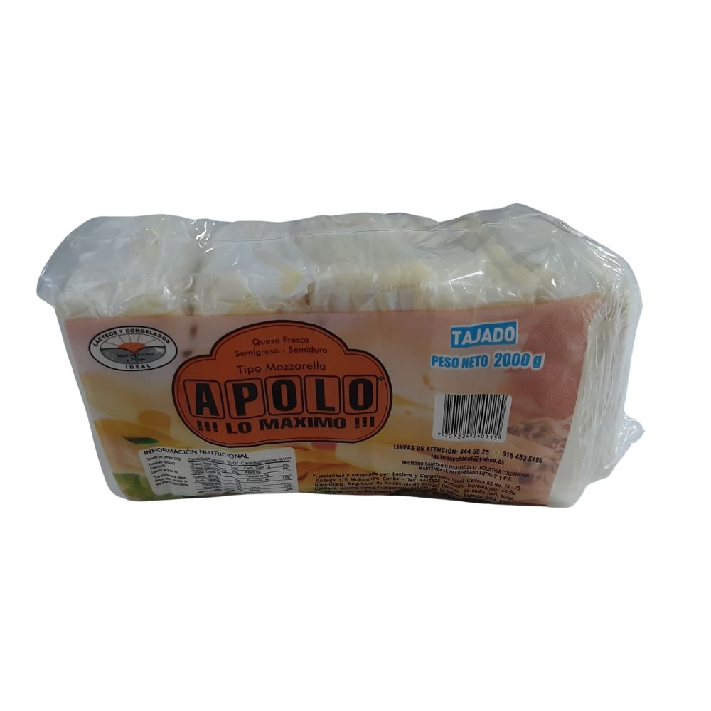 Queso Tajado Apolo X 2000 G
