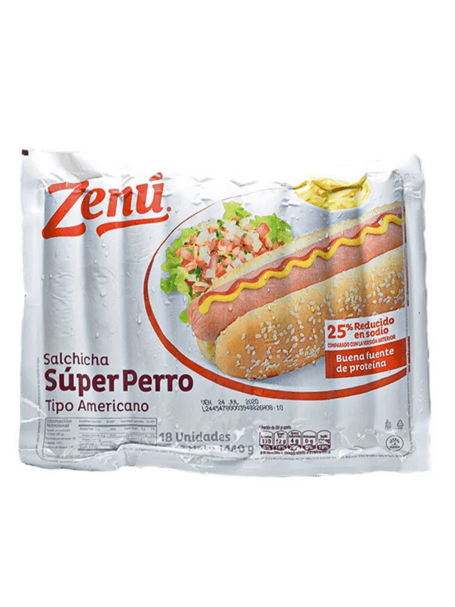SALCHICHA SUPER PERRO ZENU X 1440 g X 18 und