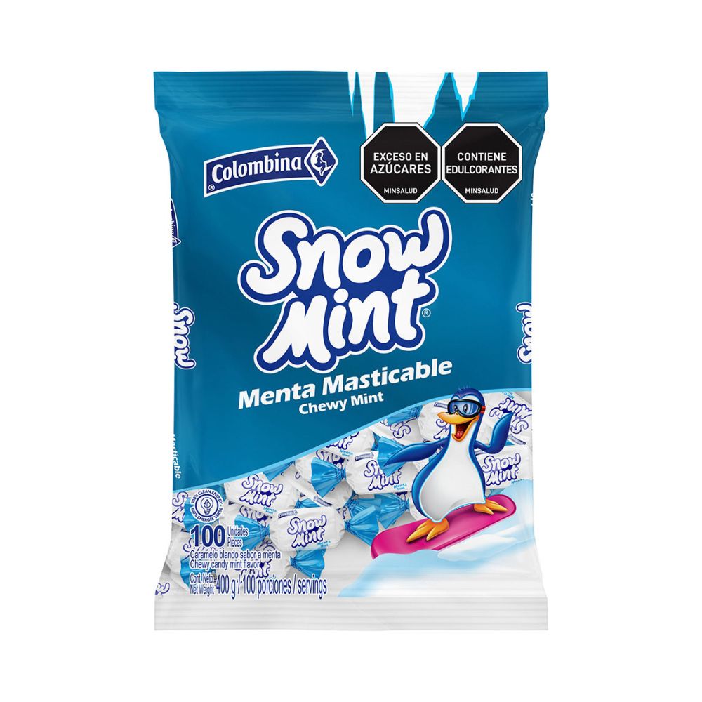 Menta Masticable Snow Colombinax100u