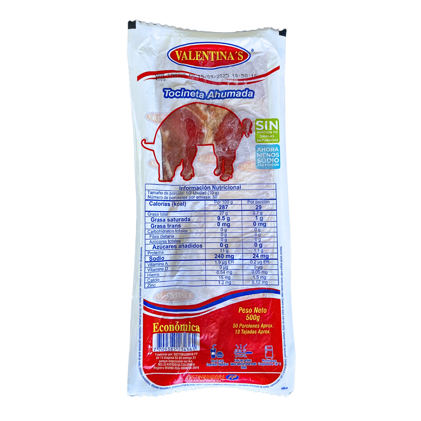 Tocineta económica Valentina's 500 g