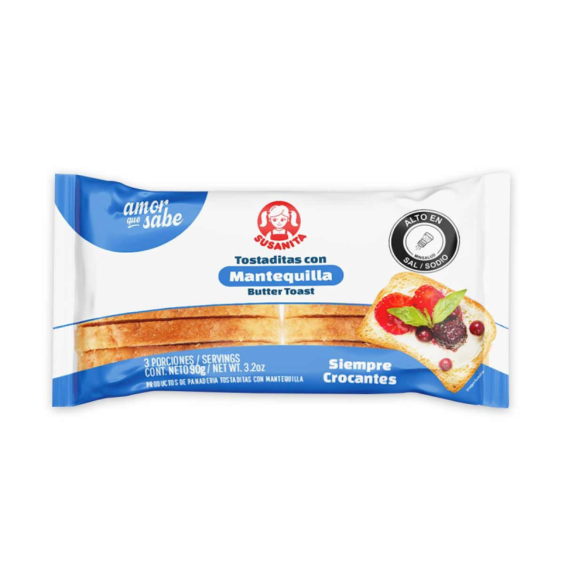 TOSTADITAS CON MANTEQUILLA SUSANITA x 90g