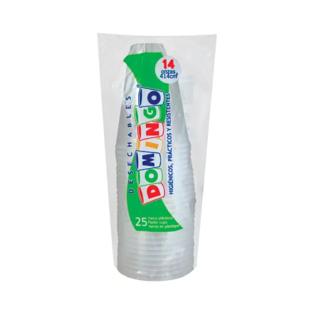 Vaso Transparente Domingo 14 Onz X25und