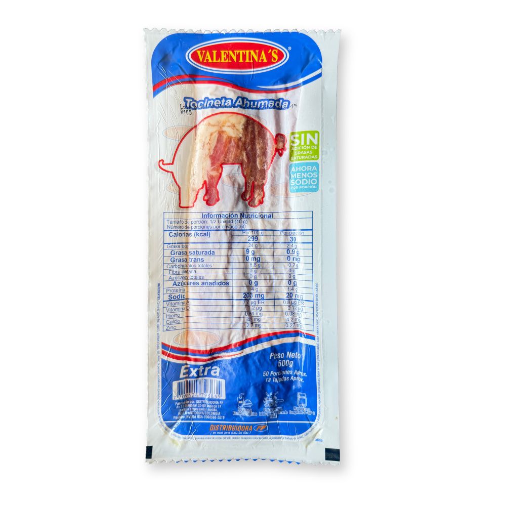 Tocineta Extra Valentinas X 500 G