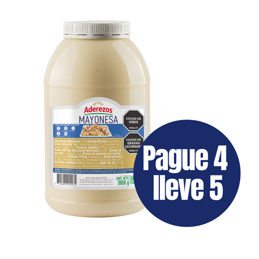 Paga 4 y lleva 5 Mayonesa original Aderezos