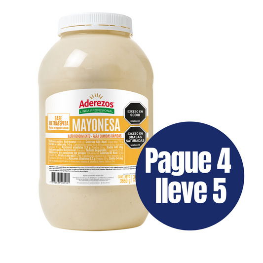 Paga 4 y lleva 5 Mayonesa ultraespesa Aderezos