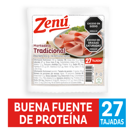 MORTADELA TRADICIONAL ZENU X 450 g