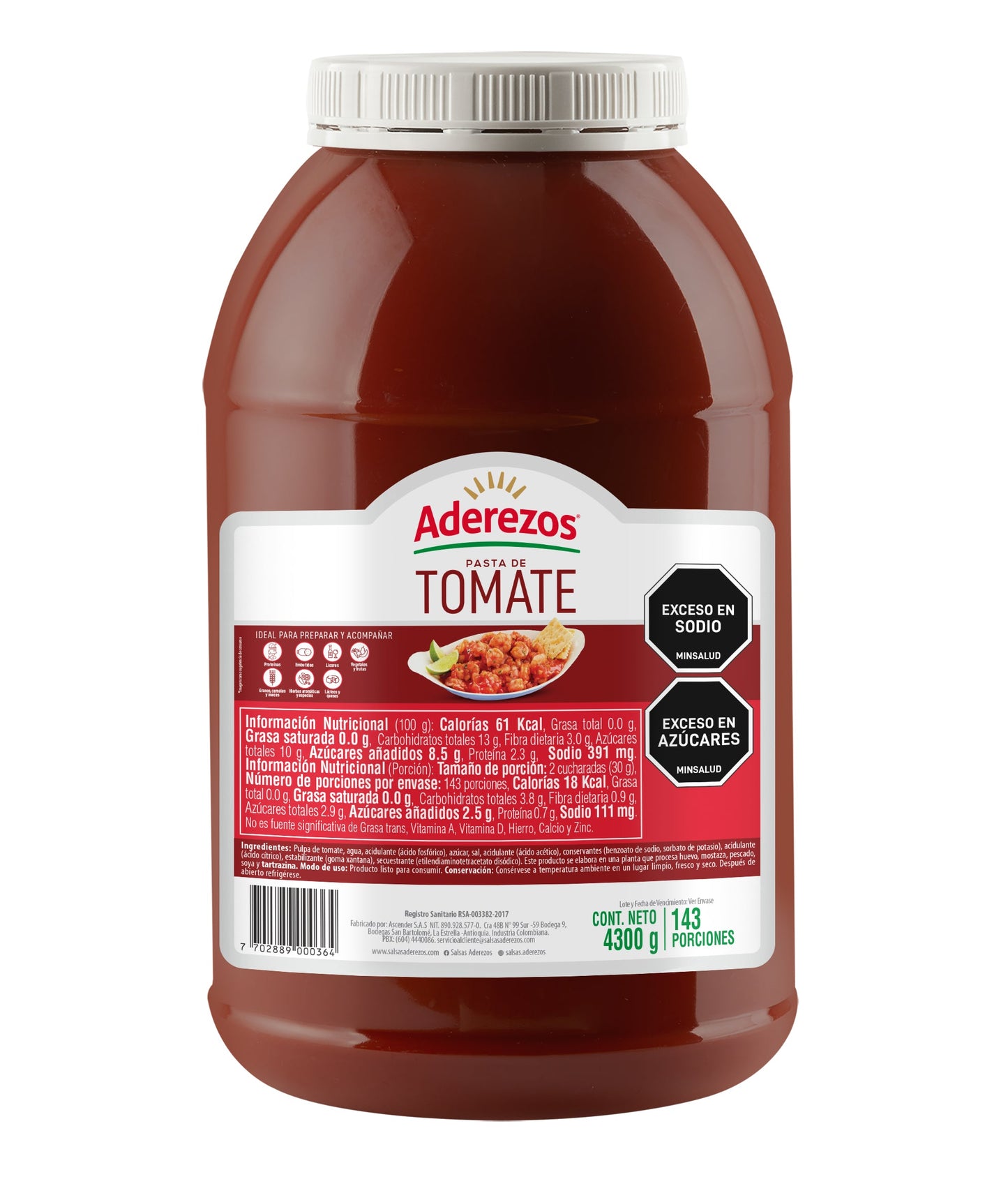 PASTA DE TOMATE ADEREZOS X 4300 g