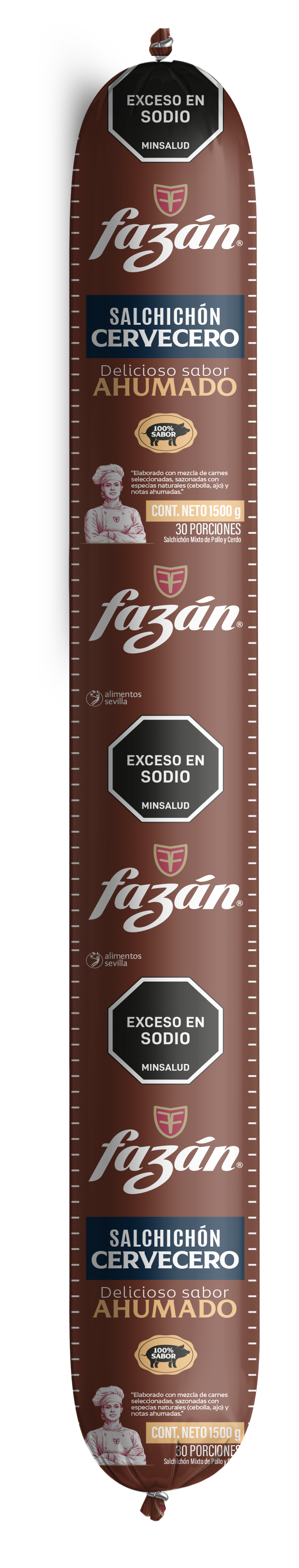 SALCHICHON CERVECERO FAZAN X 1500g