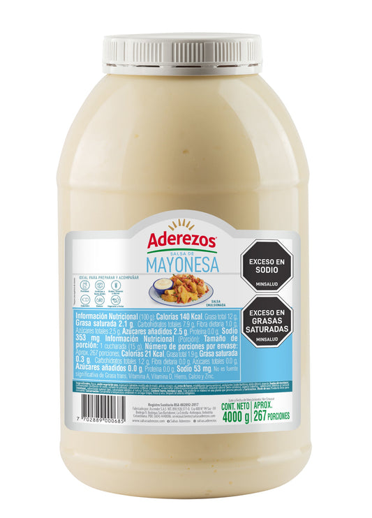 MAYONESA BAJA EN GRASADEREZOS X 4000gPET
