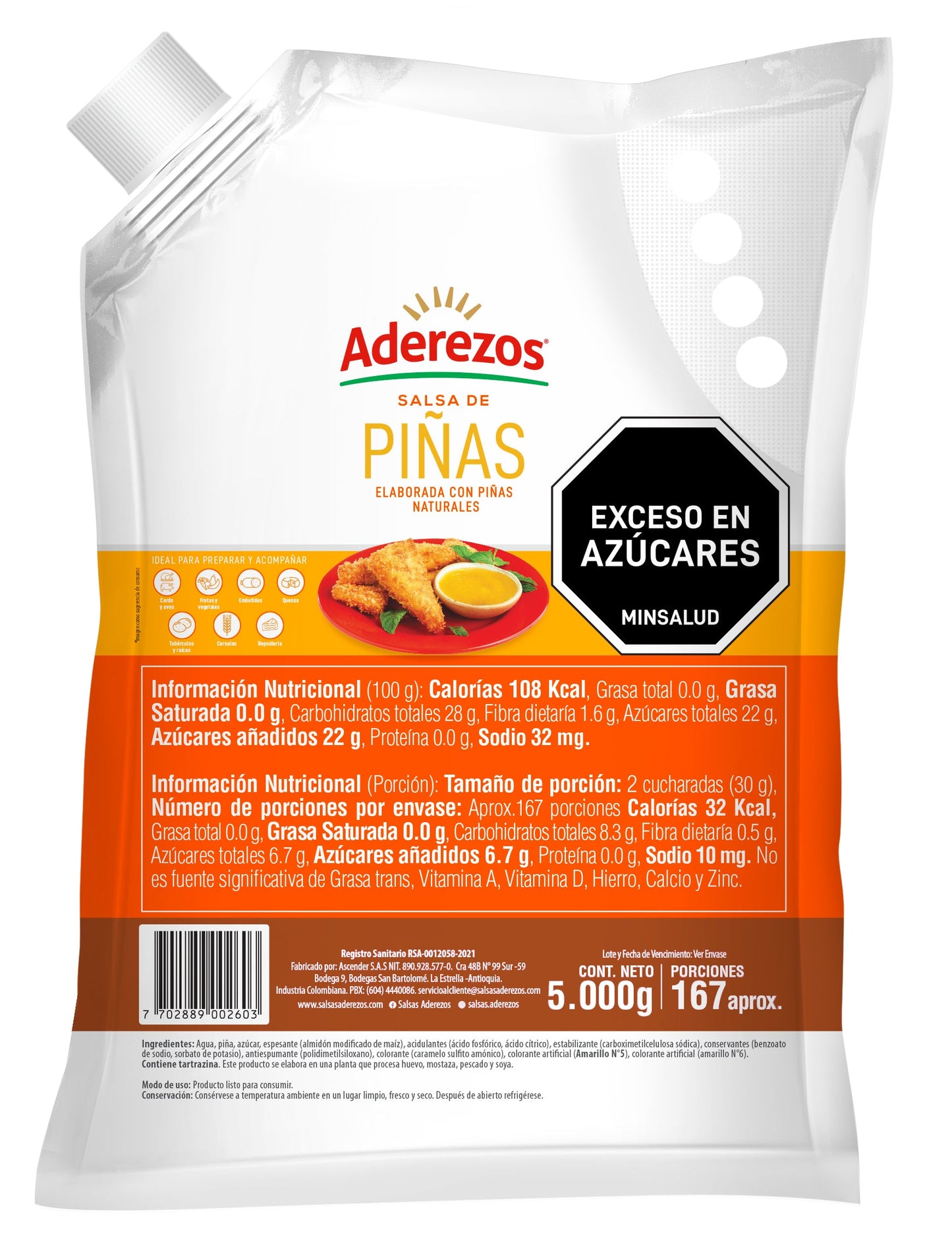 SALSA DE PIÑAS ADEREZOS X 5000 g