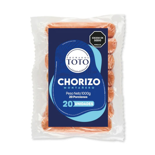 Chorizo Montañero Toto X 1000 G X 20 Und