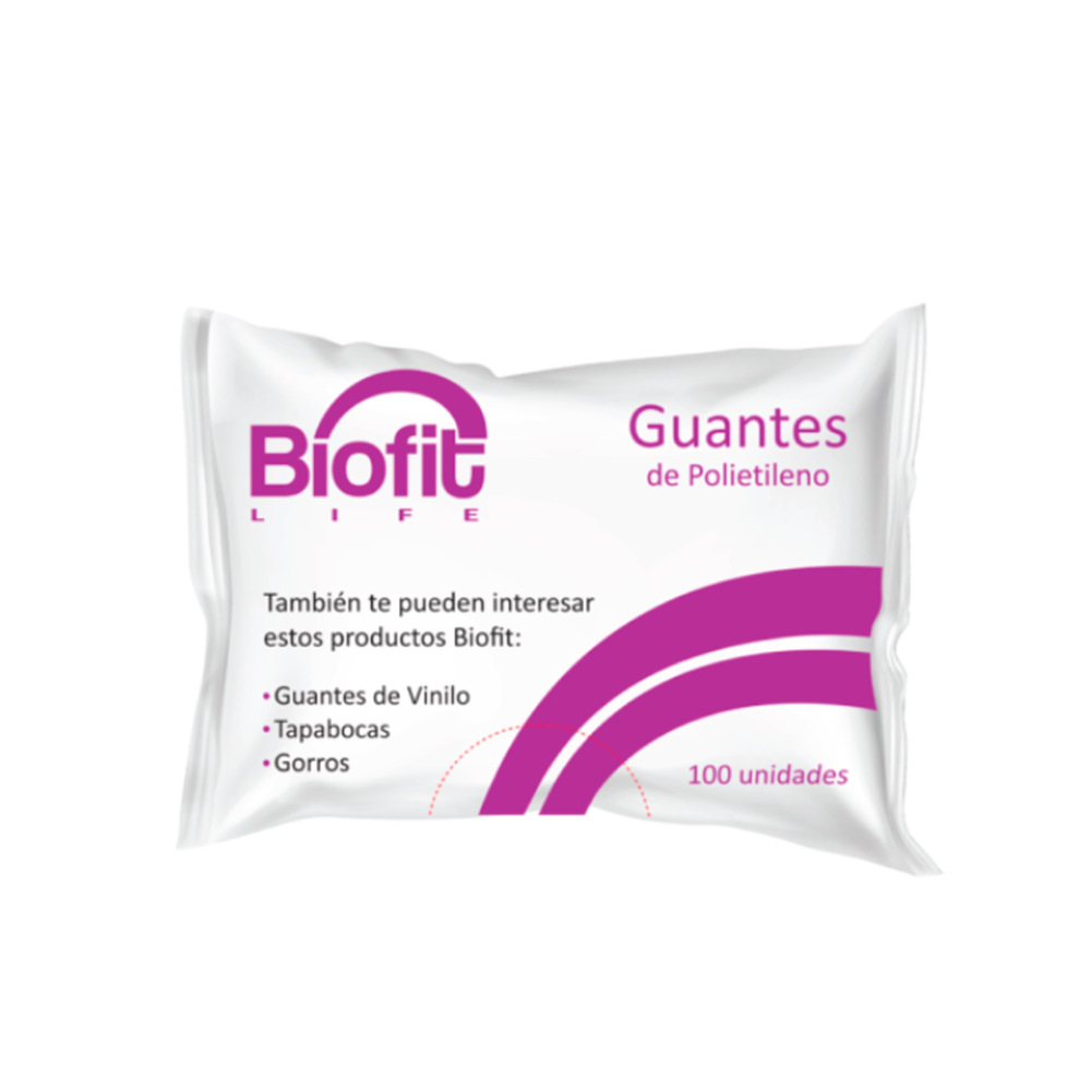 GUANTES POLIETILENO BIOFIT X 100 und