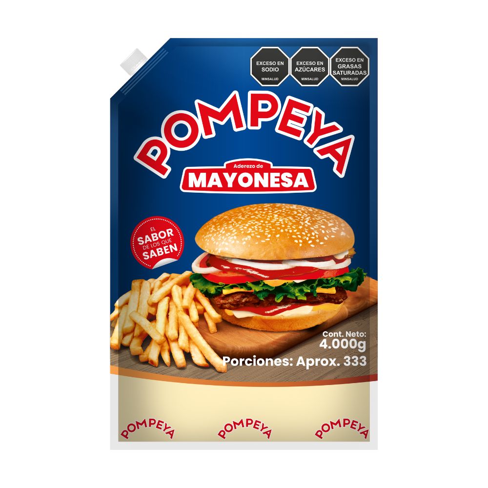 Mayonesa Pompeya Bolsa X 4000 G
