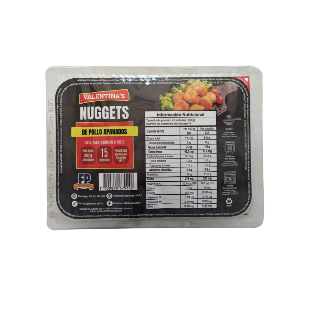 Nuggets Apanado Valentina´S X300g X15und