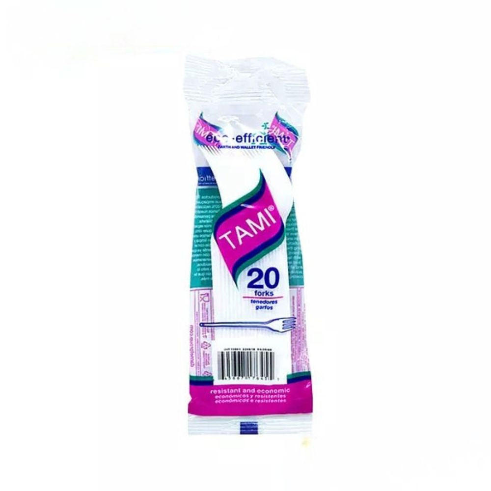 Tenedor Blanco Tami X 20 Und