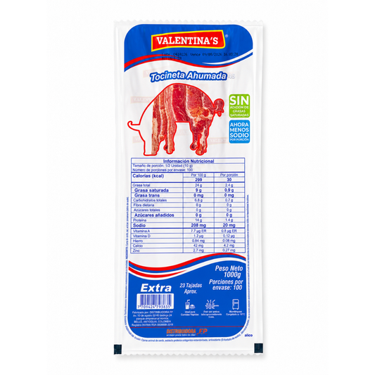 Tocineta Extra Valentinas X 1000 G