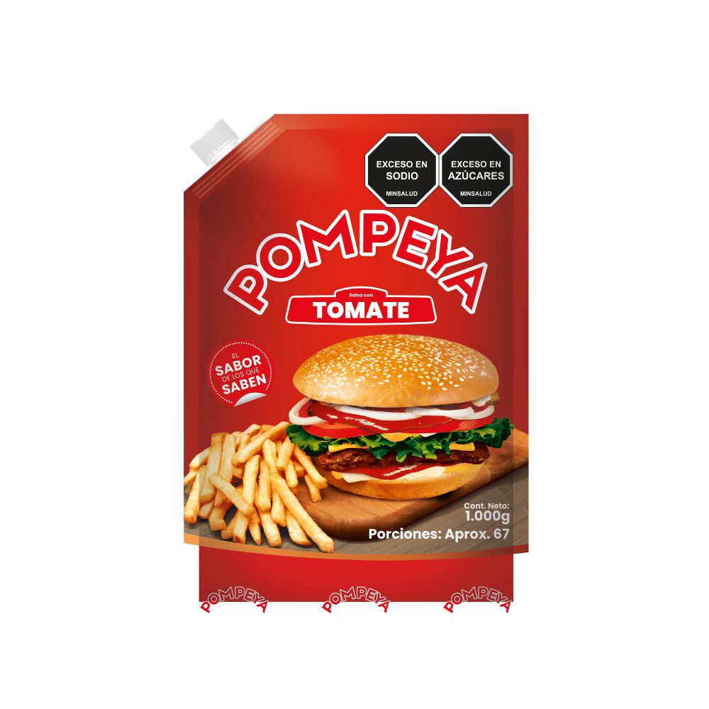 Salsa Con Tomate Pompeya Bolsa X 1000 G